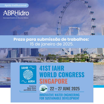 ABRHidro convida pesquisadores para o 41º Congresso Mundial da IAHR