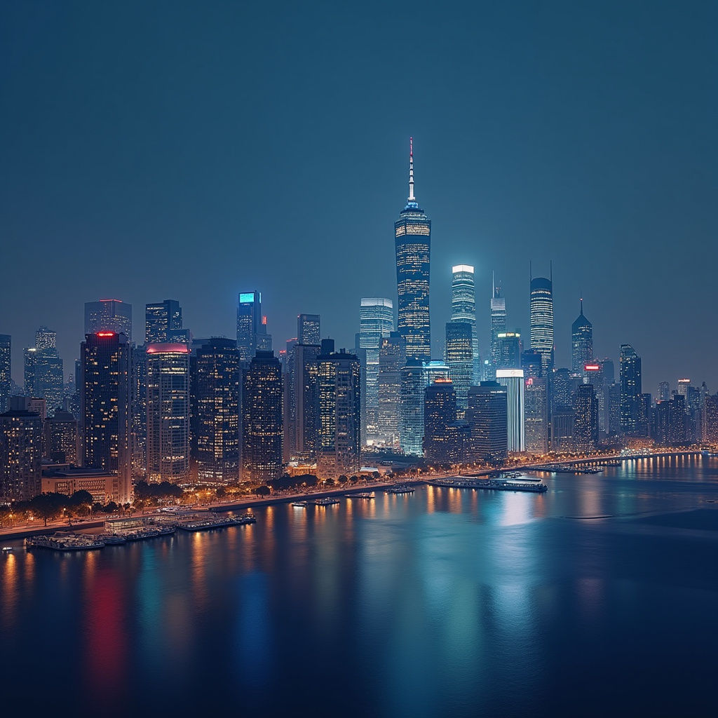 Urban Night Skyline