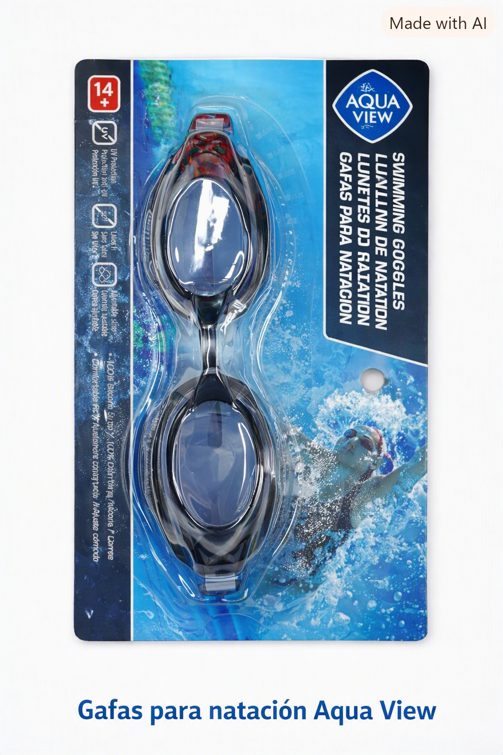 Gafas para Natación Aqua View – Protección UV y Ajuste Cómodo