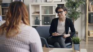 Adult woman receiving therapy