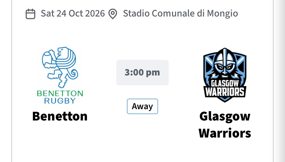 Benetton Vs Glasgow Warriors