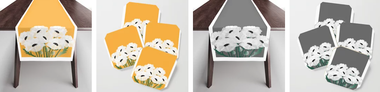 Poppies - Tangerine • Slate