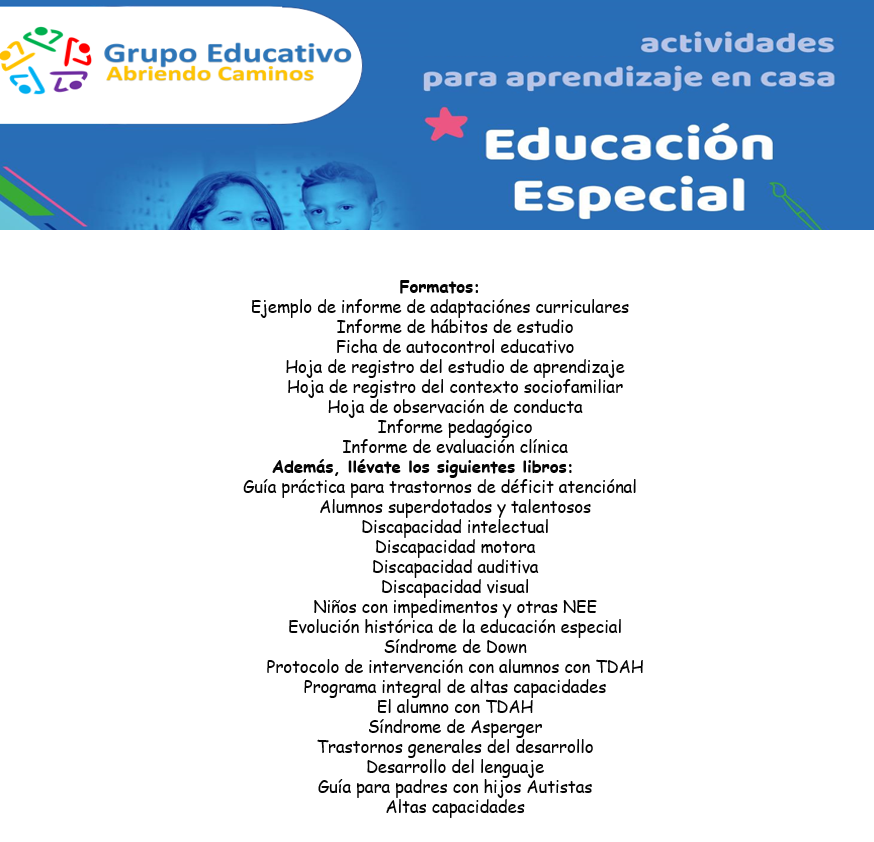 Thumbnail: Actividades Educación Especial