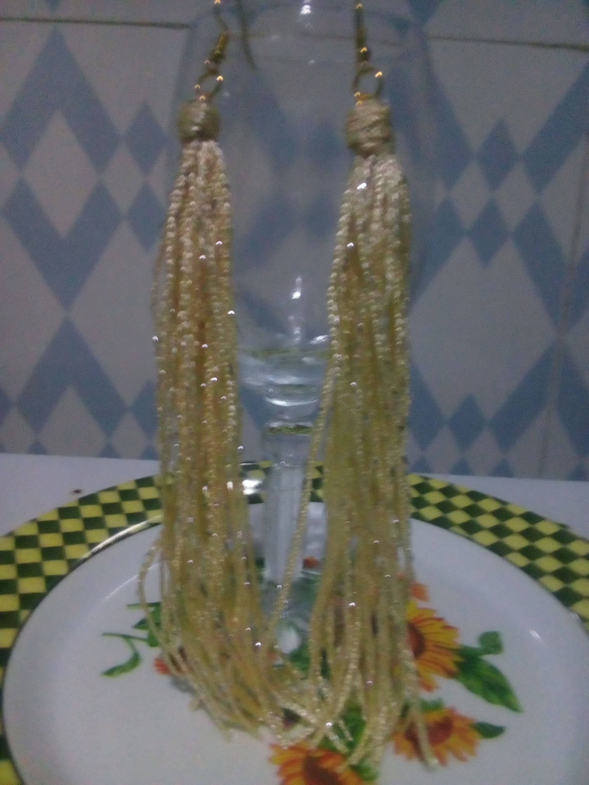 Champagne Gold tassel Earrings