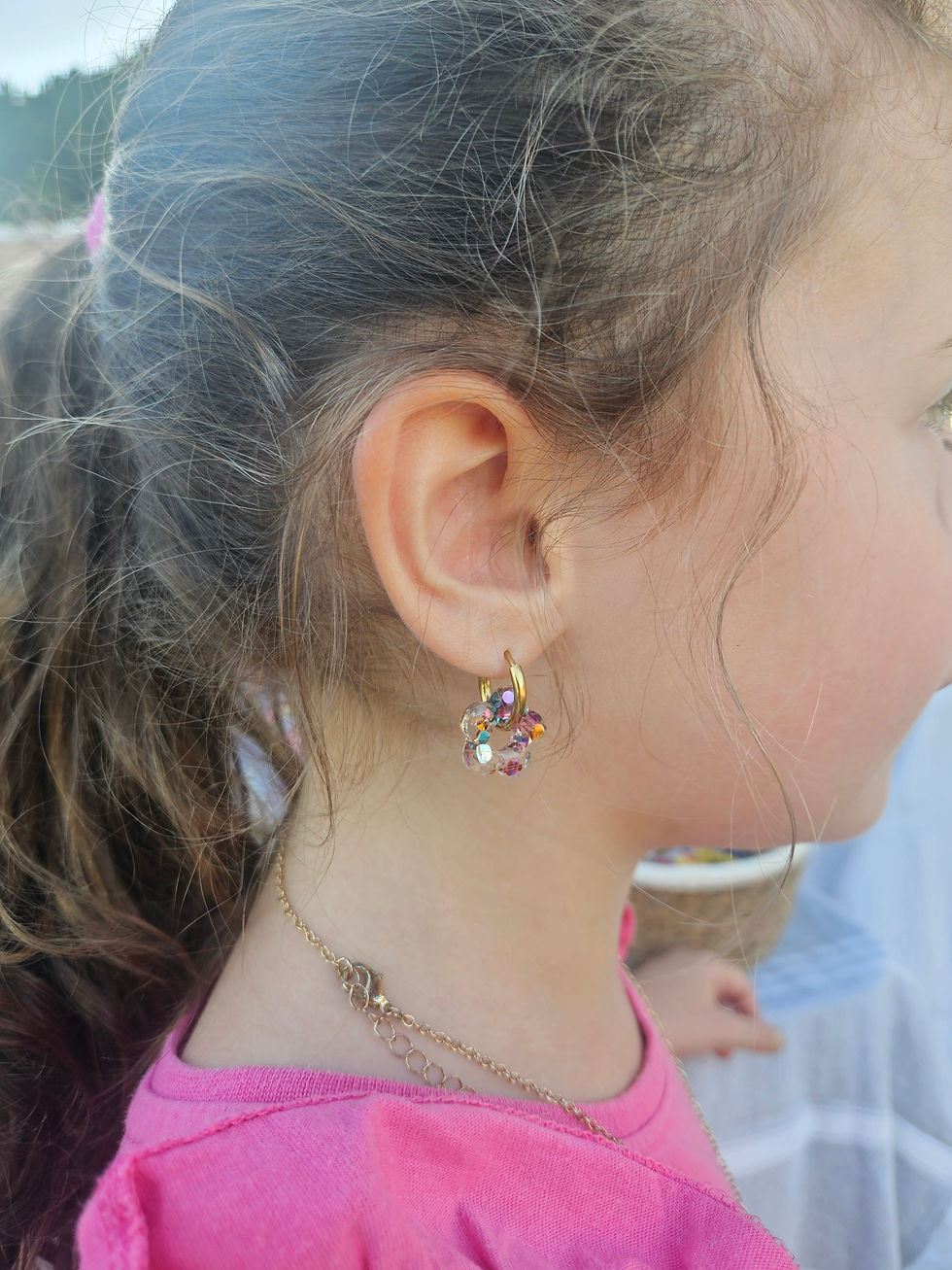 Miniature : Collection BABY – Créoles enfant en acier inoxydable ✨🌸⭐🐱