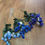 Thumbnail: Blue mini roses with gyp - 3 shades available 