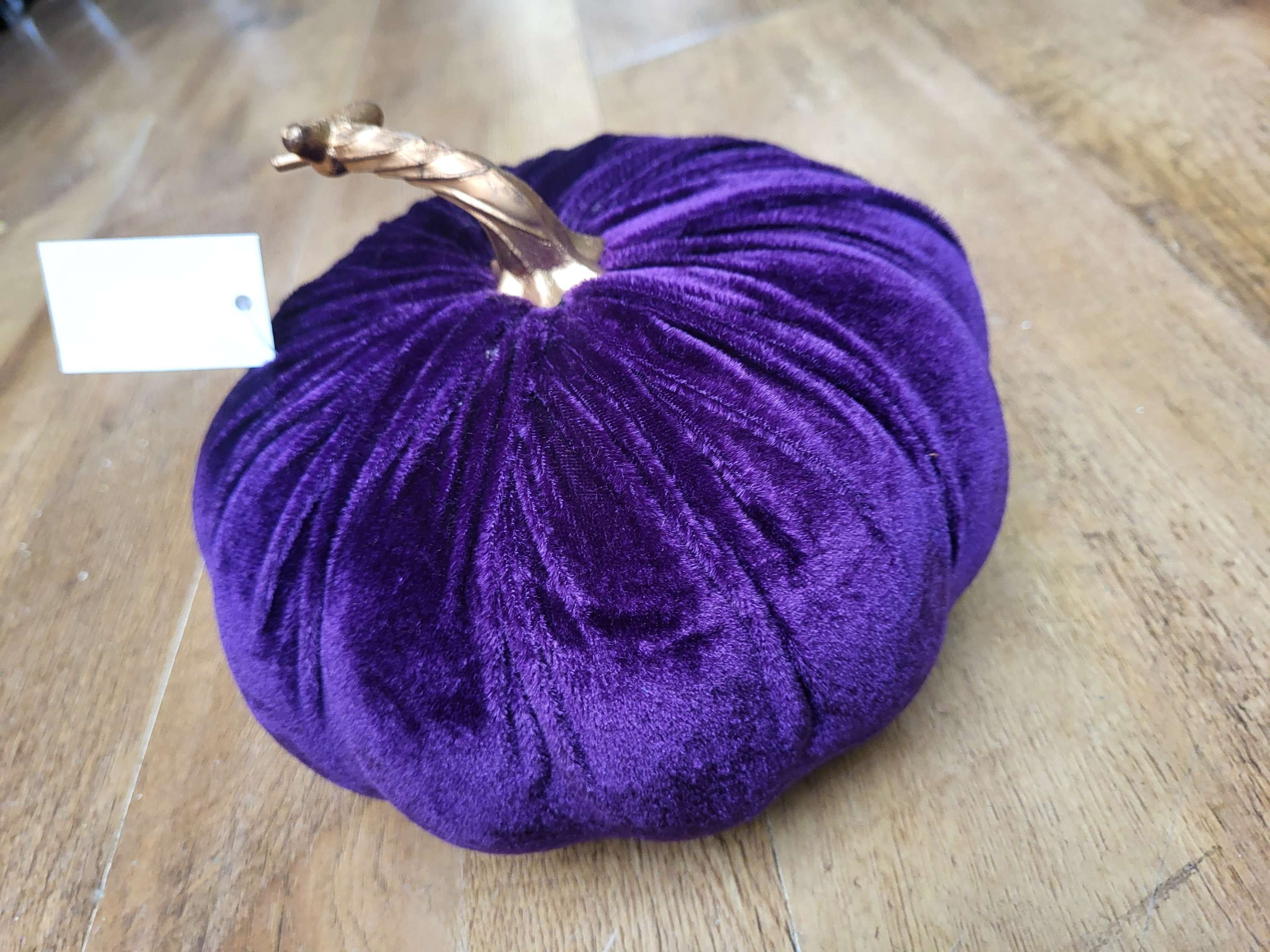Large 19cm purple velvet pumpkin 