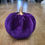 Thumbnail: Small 10cm purple velvet pumpkin 