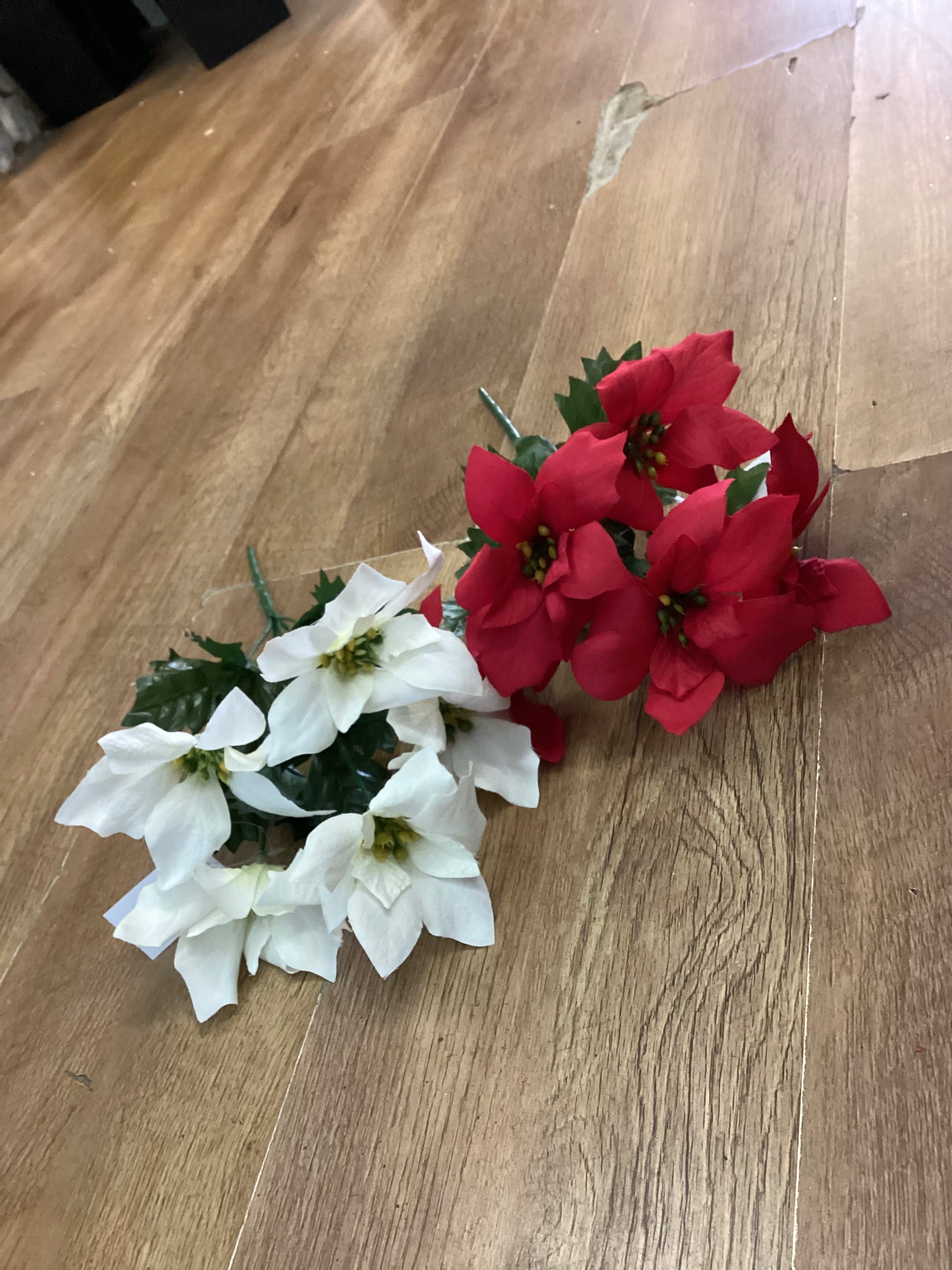 Plain poinsettia bunch - 2 colours available 