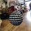 Thumbnail: 8cm black/white/gold rope bauble 
