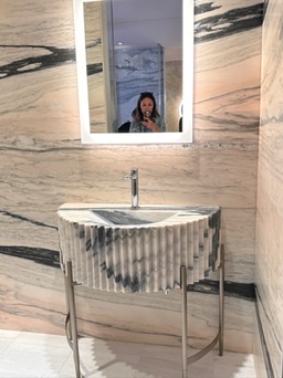 semi-circle fluted sink