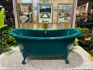 teal bathtub