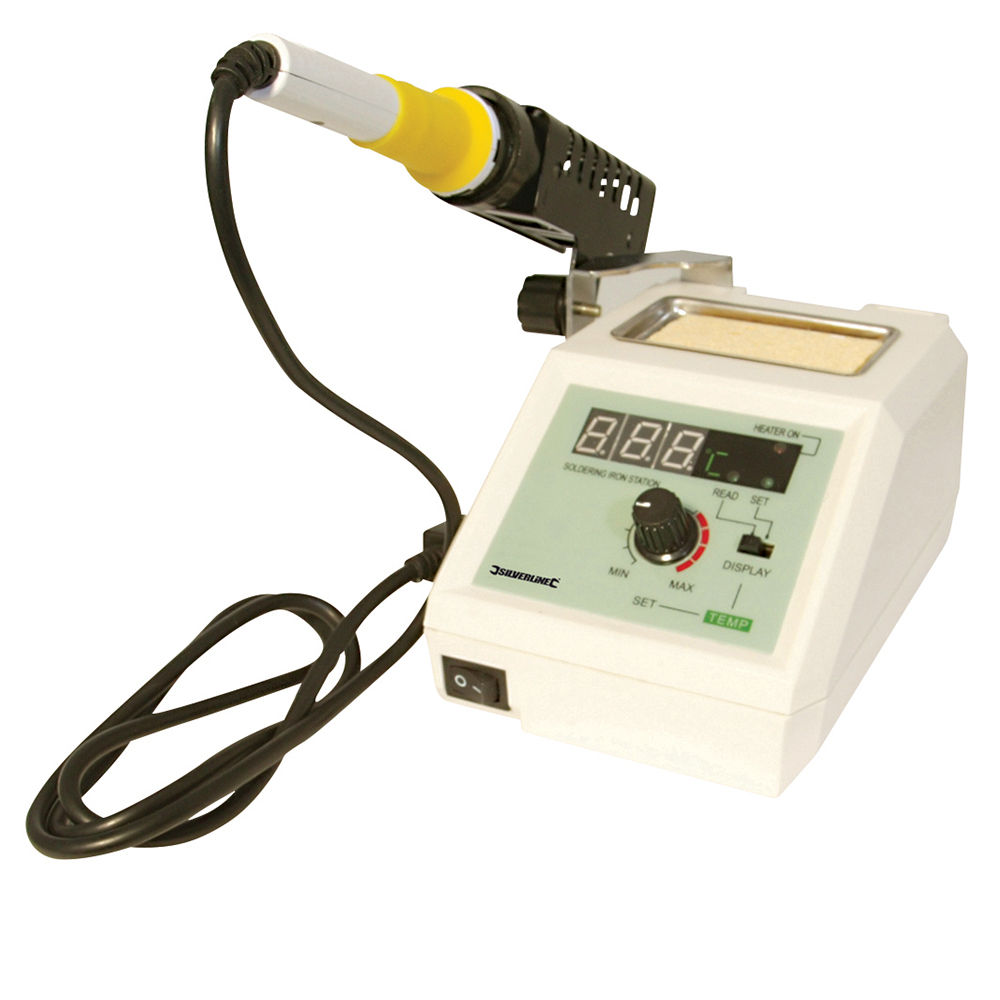 front view of a soldering station
