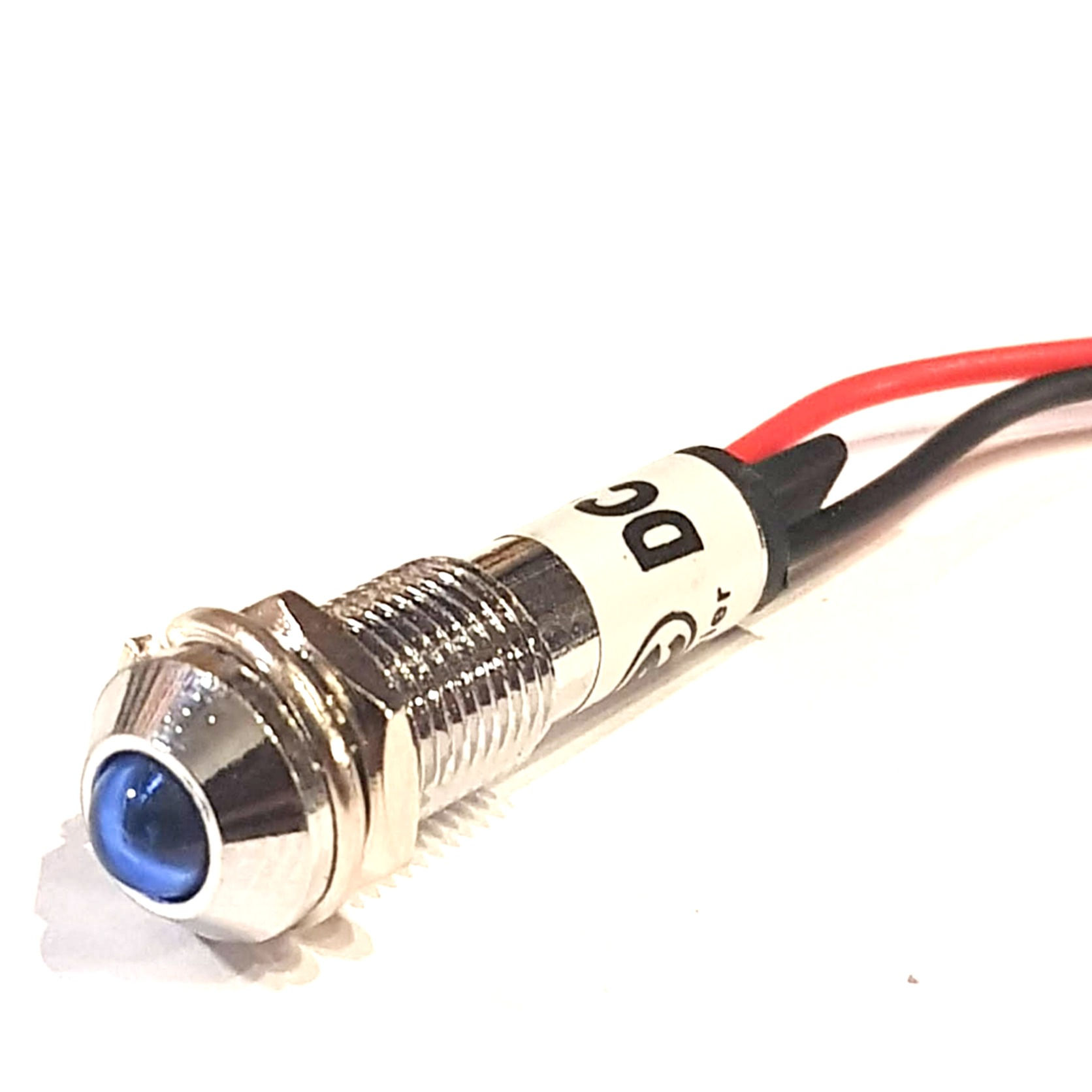 front view of prewired blue LED and bezel