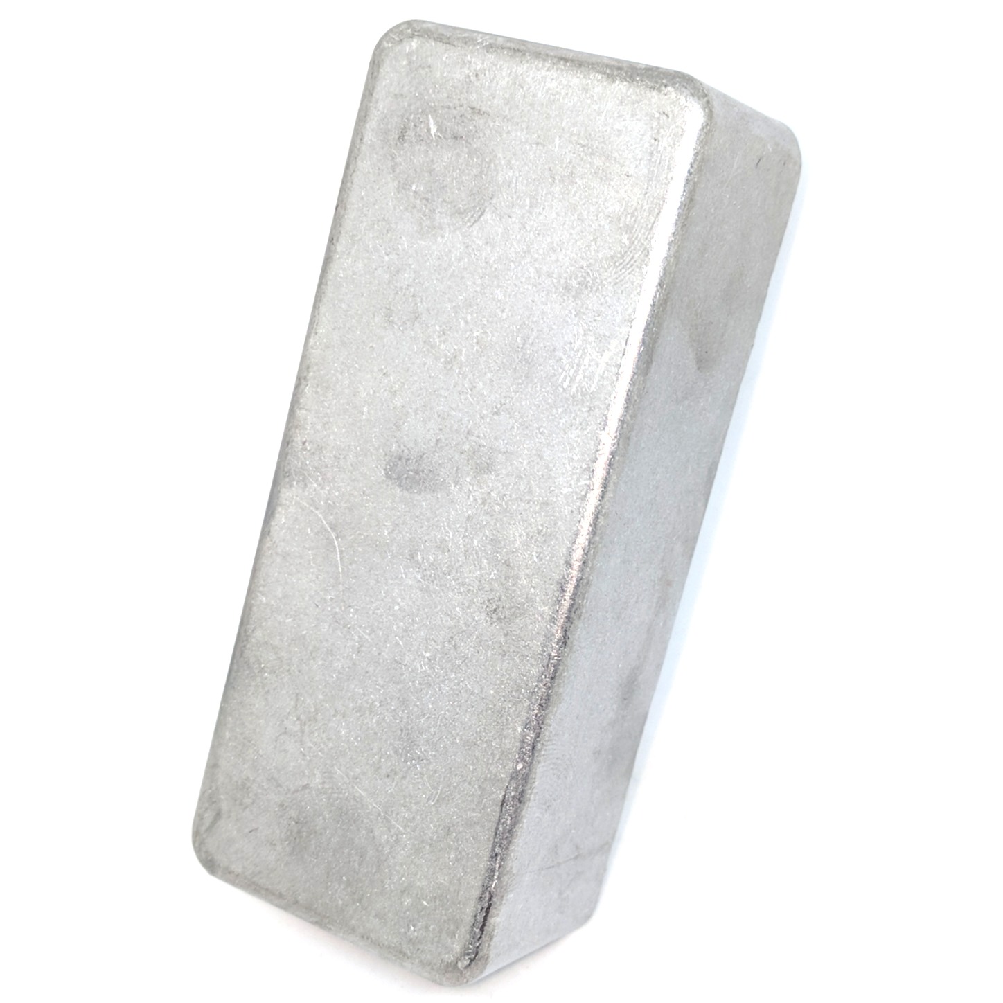 Plain brushed aluminum enclosure.