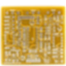 front view of empty guitar pedal circuit board