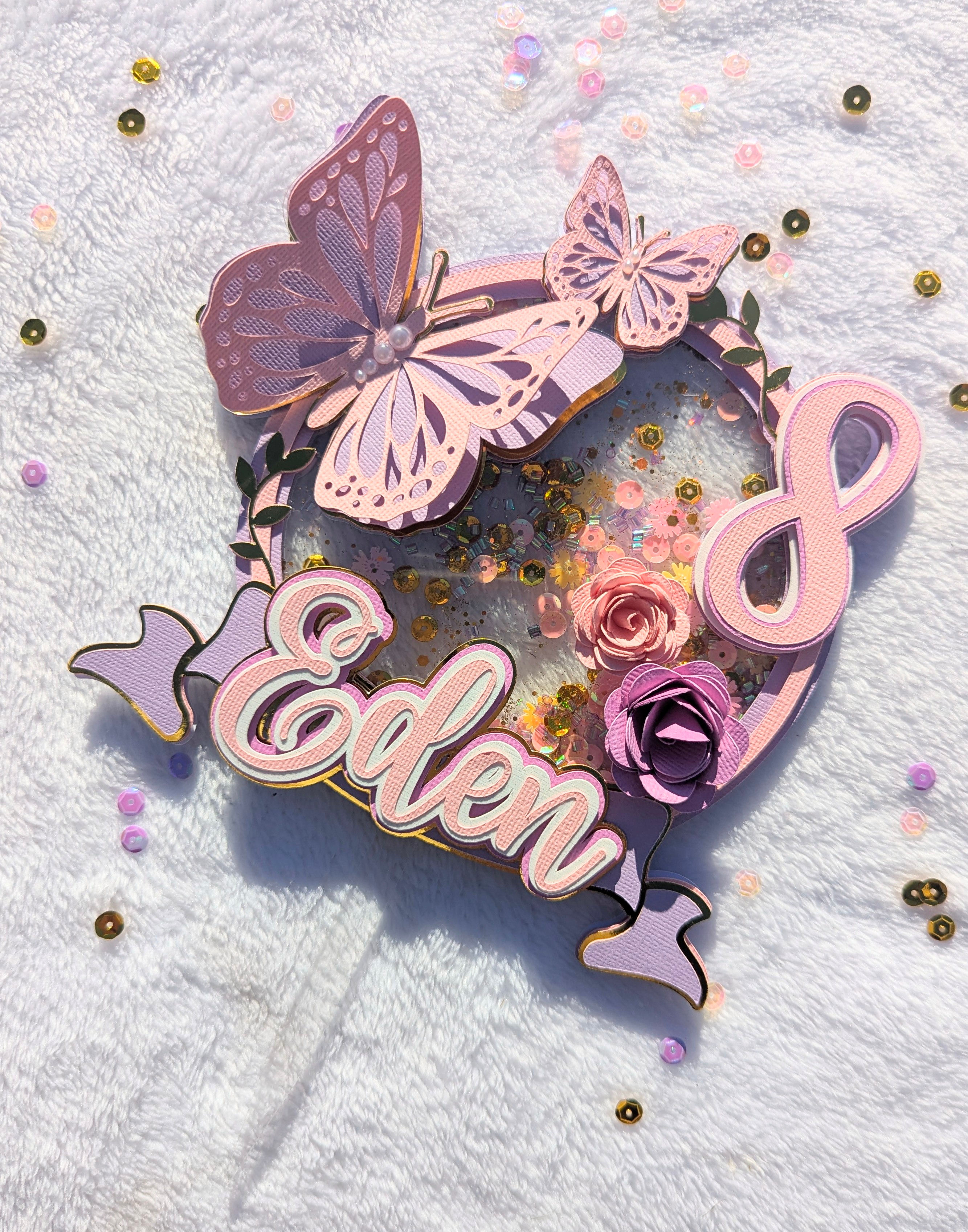 Butterfly & Flower Cake Topper