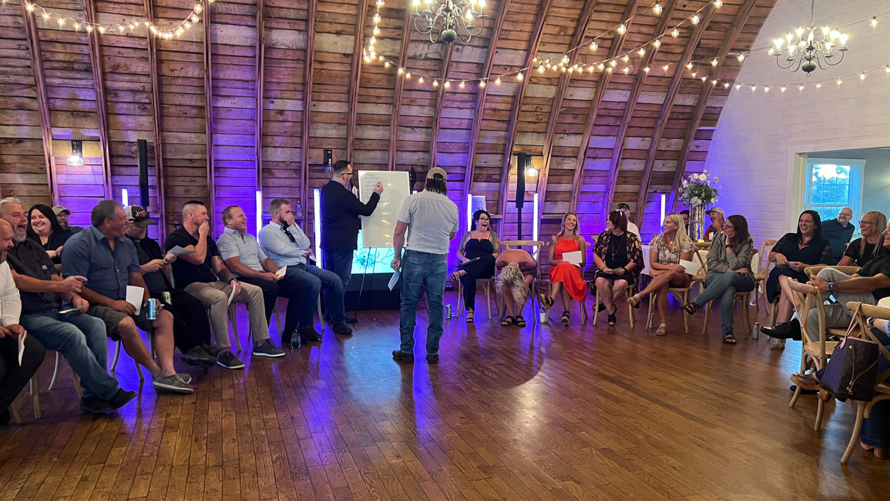 First dance visuals with pixel tube lighting backdrop and cold sparks
