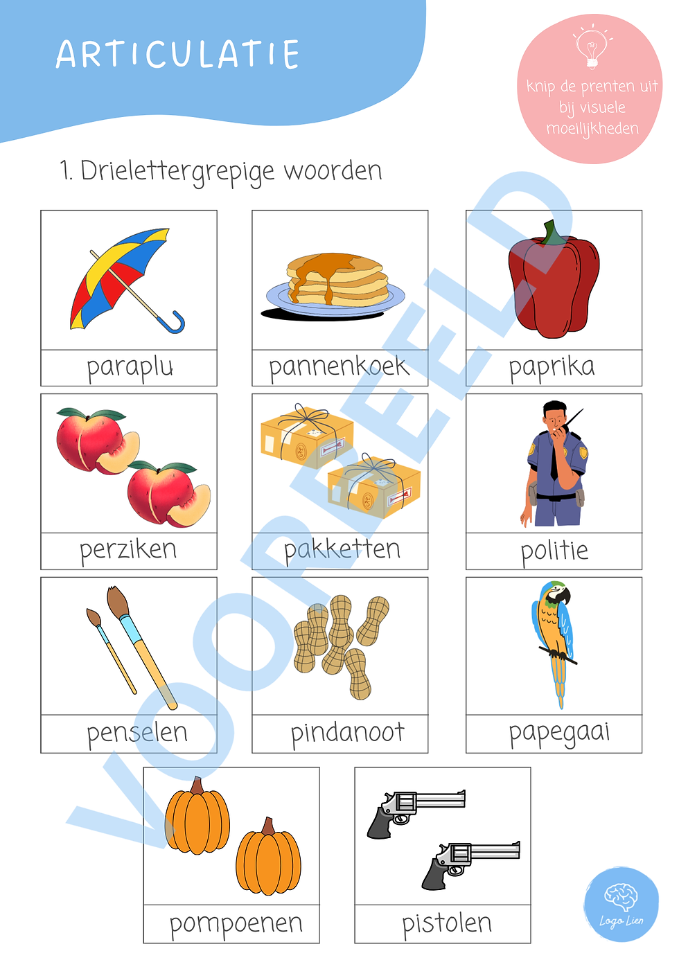 Thumbnail: Oefenboek Dysartrie