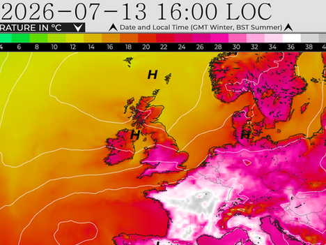 Continuing hot (mostly) through the coming week, but with subtle hints of a change towards next weekend