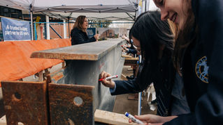 Beam Signing Ceremony Marks Milestone at Appleby College Project