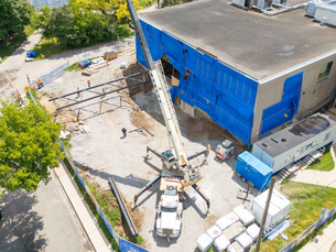 Leo Baeck Day School Steel Truss Delivery