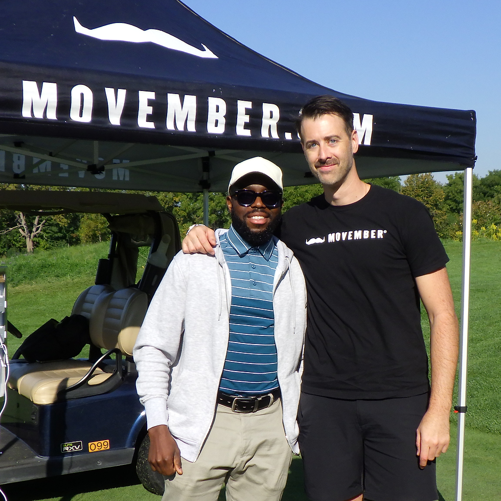 Ola participating in Dalton's Summer Scramble Charity Golf Event to raise funds and awareness for Movember.