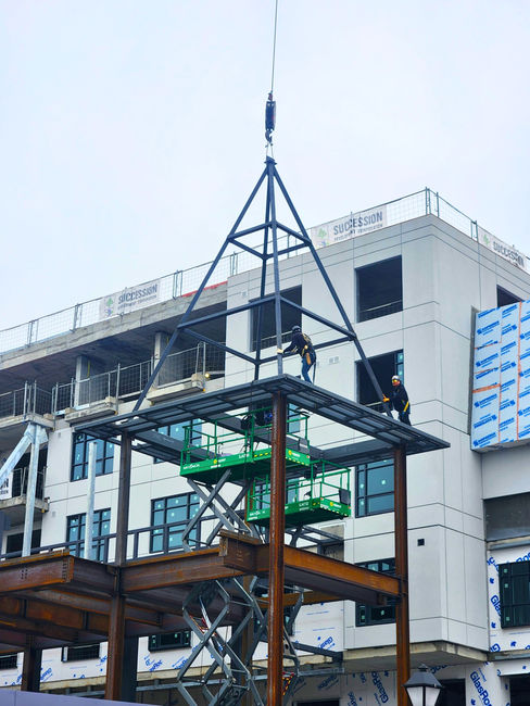 North Steeple Raising at Aurora United Church