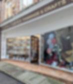 The shop front for Gillies Fabrics in York