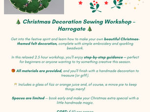 Christmas Workshop Harrogate - Flyer