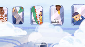Alligator on airplane
