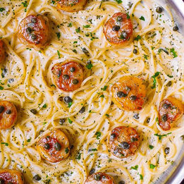SCALLOP SPAGHETTI IN WHITE WINE SAUCE