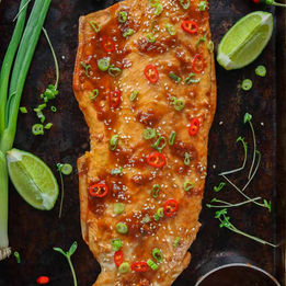 Baked Arctic Char With Honey Soy Marinade