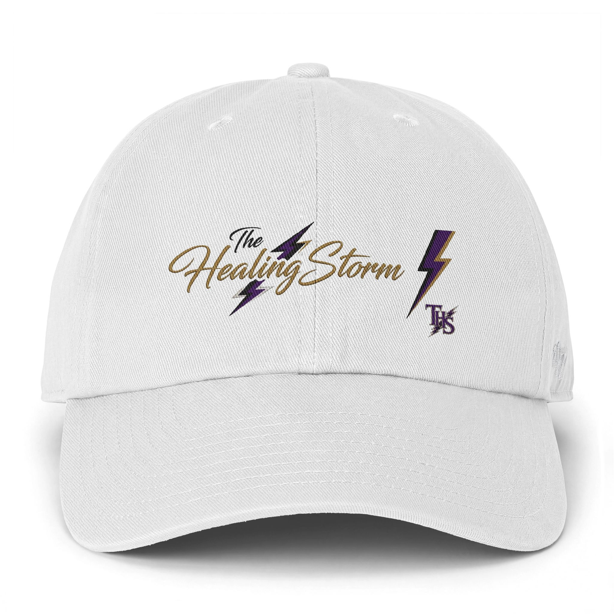 The Healing Storm Baseball Cap — Inspirational Lightning Embroidered Hat