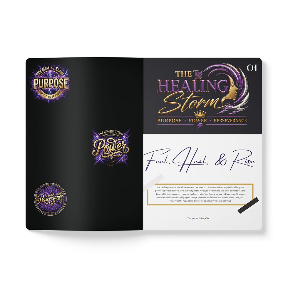 Thumbnail: The Healing Storm Journal — Purpose • Power • Perseverance Softcover Notebook