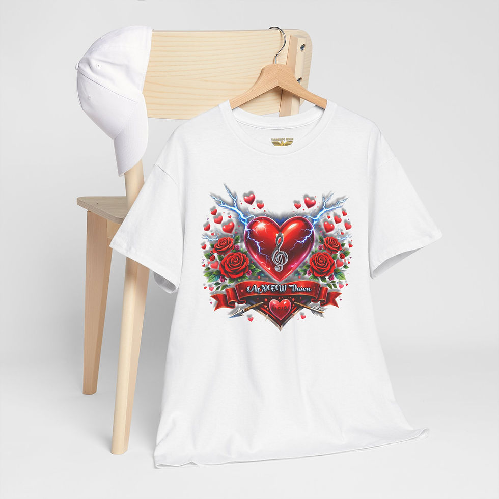 Thumbnail: ANEW Dawn Valentine Heart Lock & Key Tee — "Locked Up in Love" Graphic T-Shirt