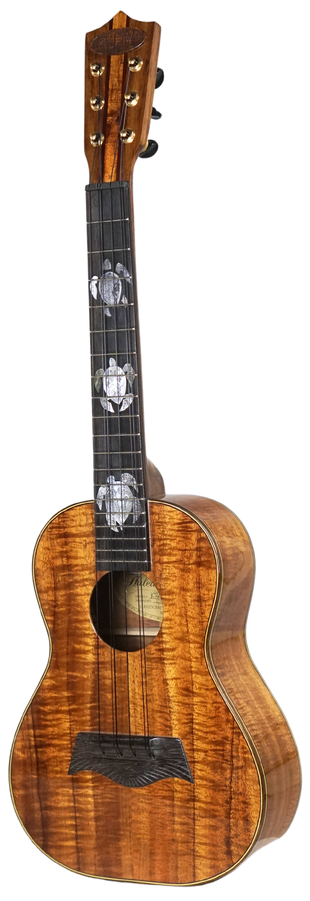 Haleiwa Ukulele Koa Turtle Tenor Six String Handcrafted by a Local Artisan
