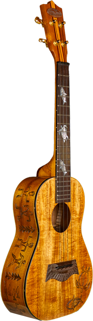 Thumbnail: Haleʻiwa Ukulele Tenor — Petroglyph Edition_Handcrafted by a Local Artist