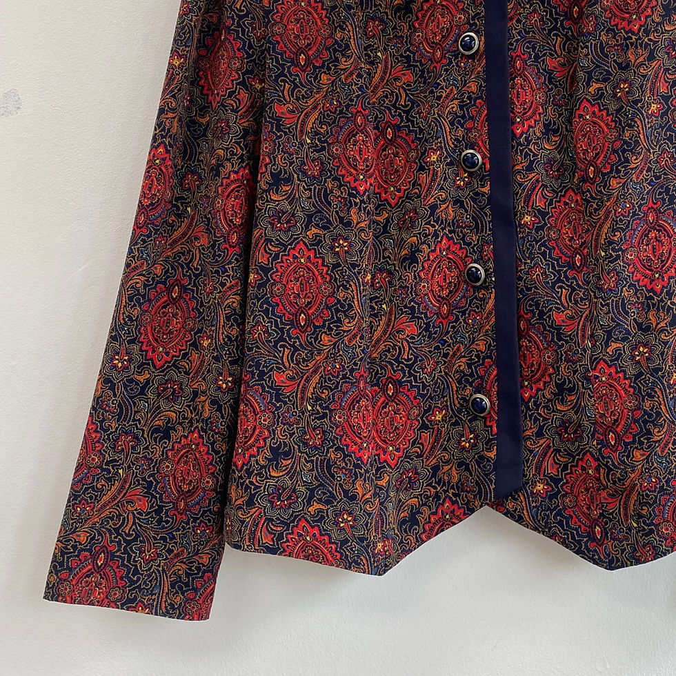 Thumbnail: 1990's Paisley Longsleeve Blouse