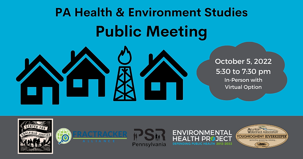 PA Health & Environment Studies Community Meeting