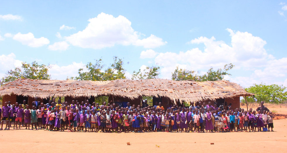 Old grass-thatched classroom block