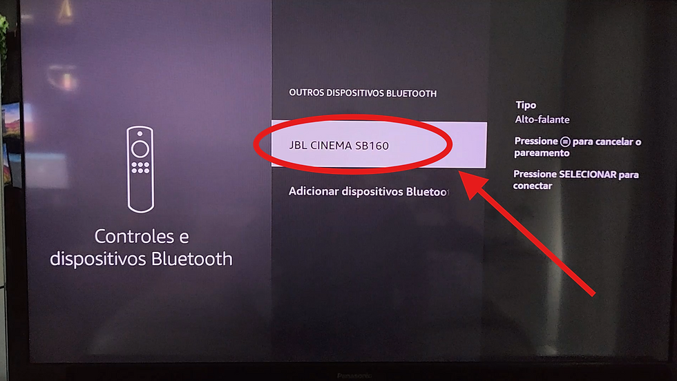 JBL CINEMA conectando no Amazon Fire Stick