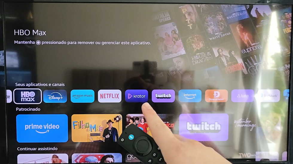 Aplicativo Krator no Amazon Fire TV Stick