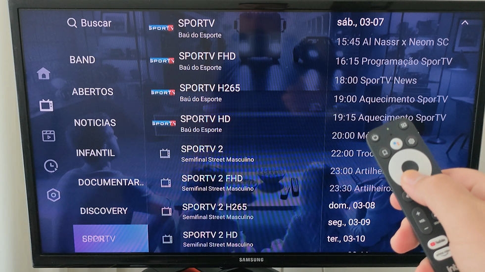App de Canais, baixado via NTDOWN na BOX INTELBRAS