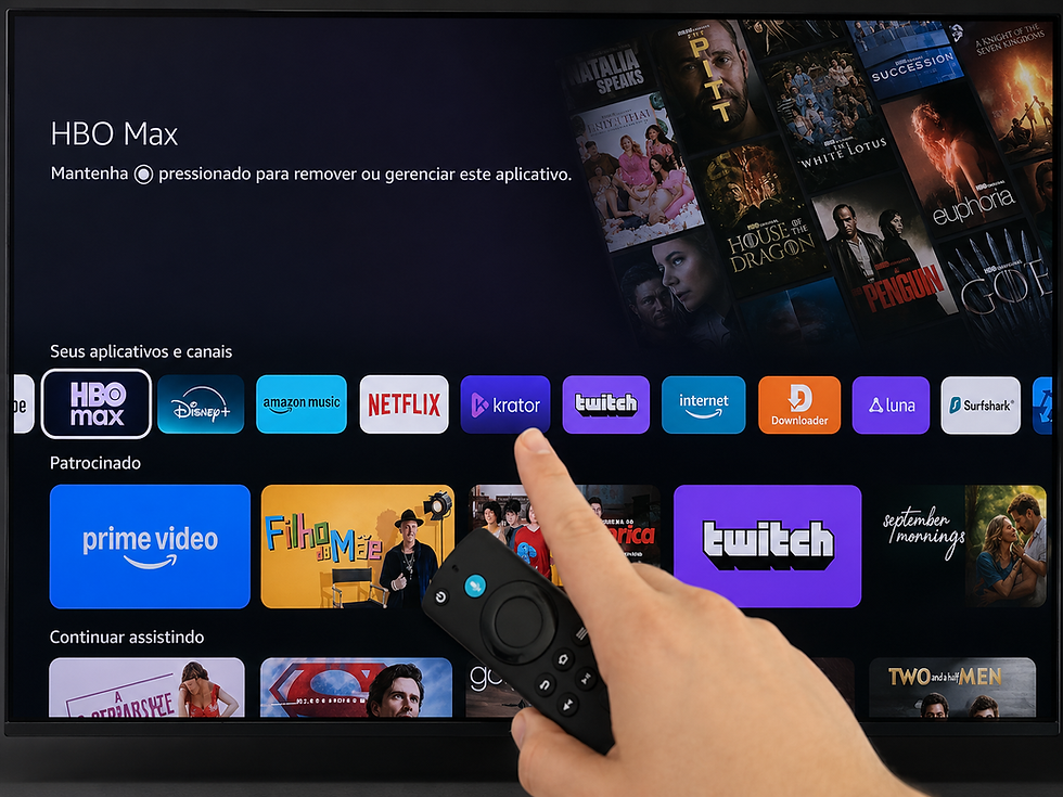 Aplicativo Krator no Amazon Fire TV Stick Select