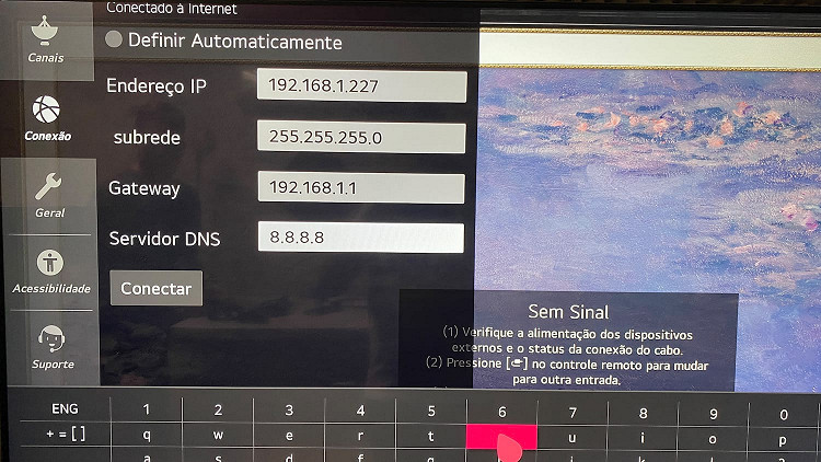 alterar dns lg smart iptv