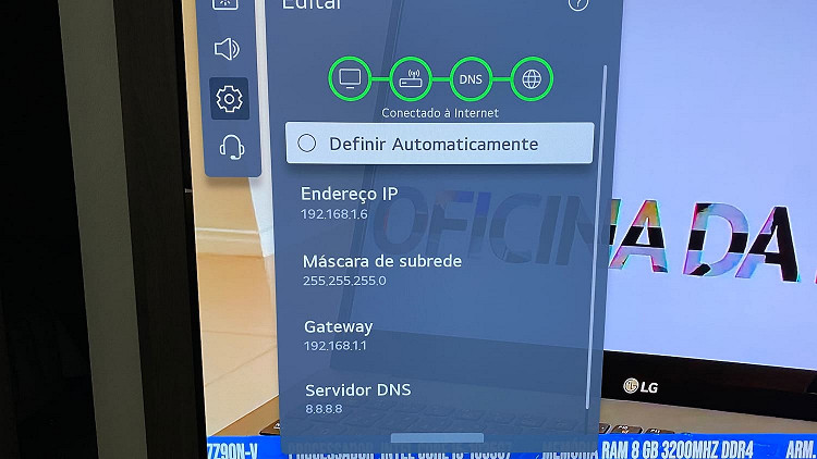 alterando o IP da LG SMART