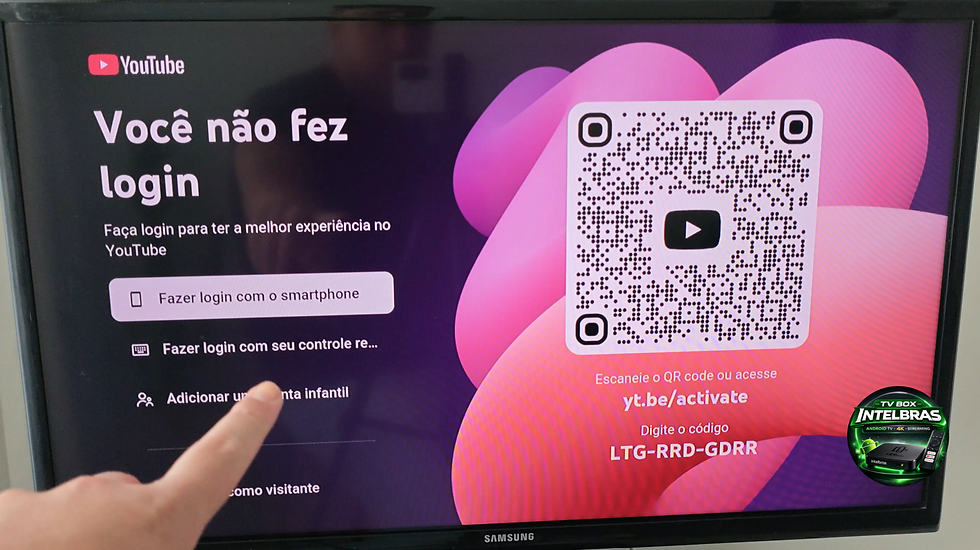 Tela do app YouTube - TVBOX da Intelbras
