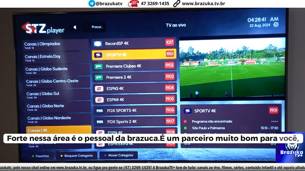Canais ao Vivo app STZ PLAYER