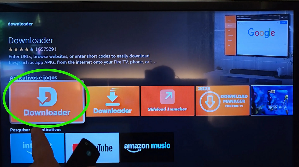 App Downloader no Amazon Fire Stick